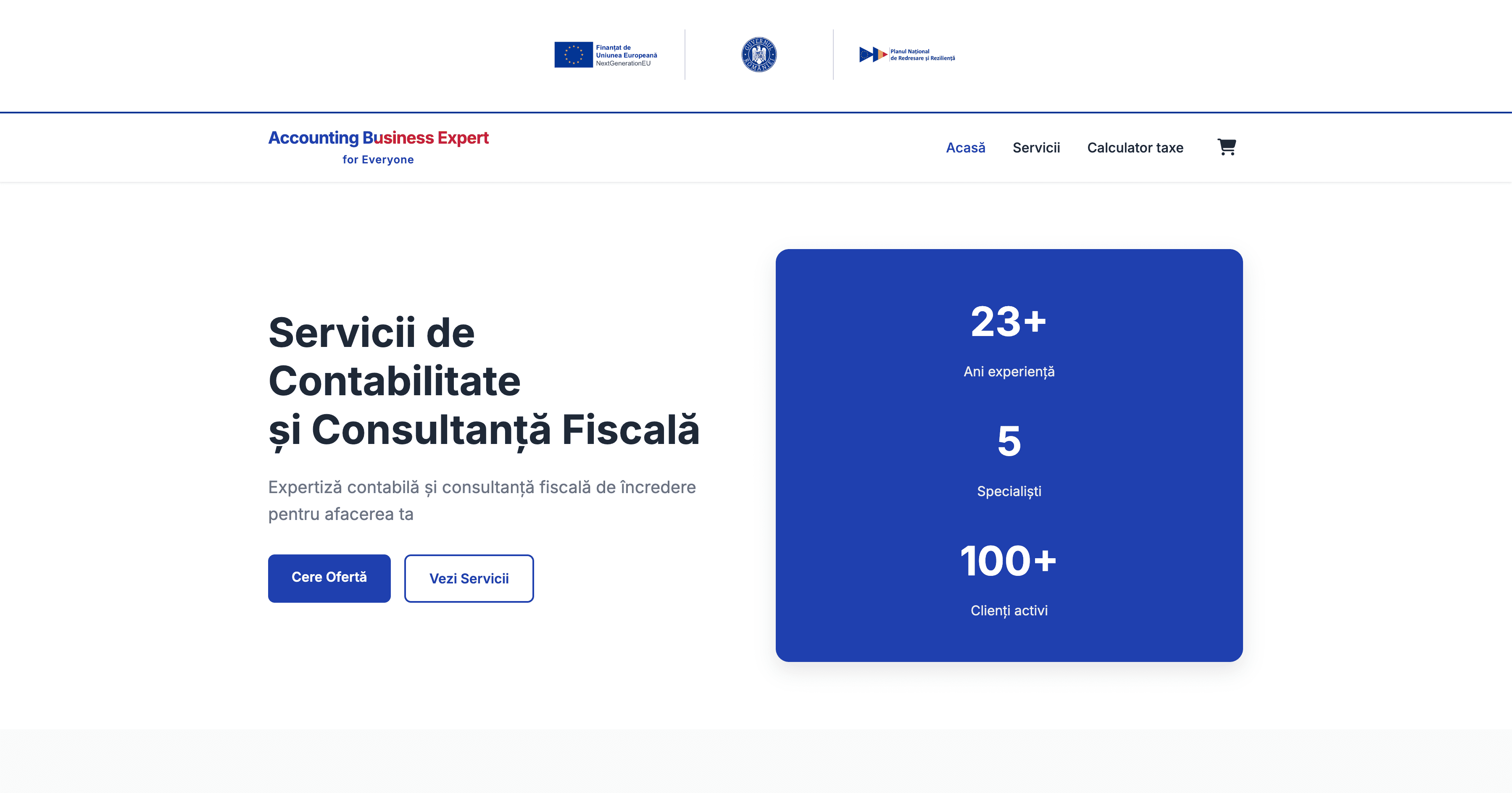 Accounting Business Expert services site homepage