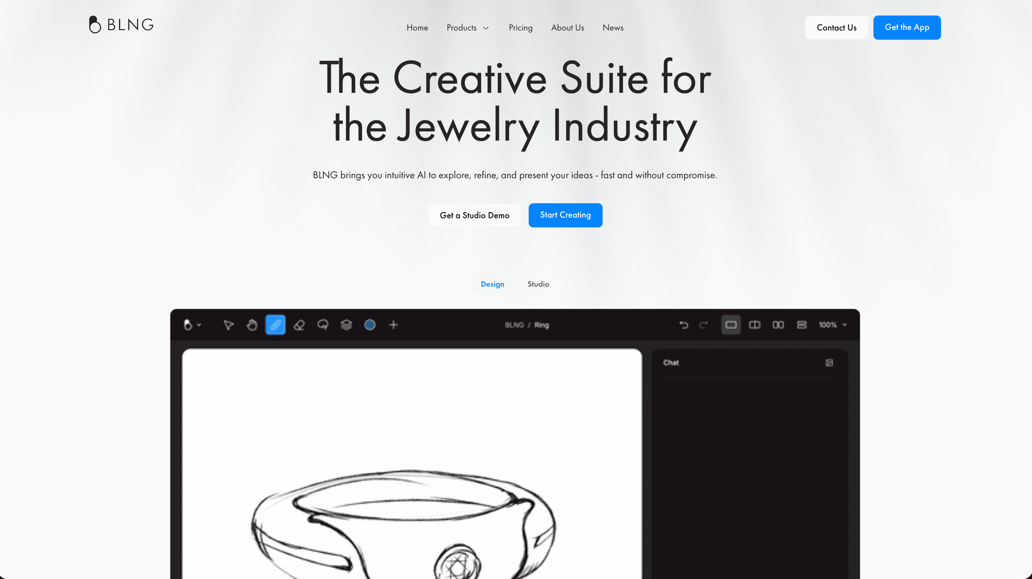 BLNG creative suite for the jewelry industry